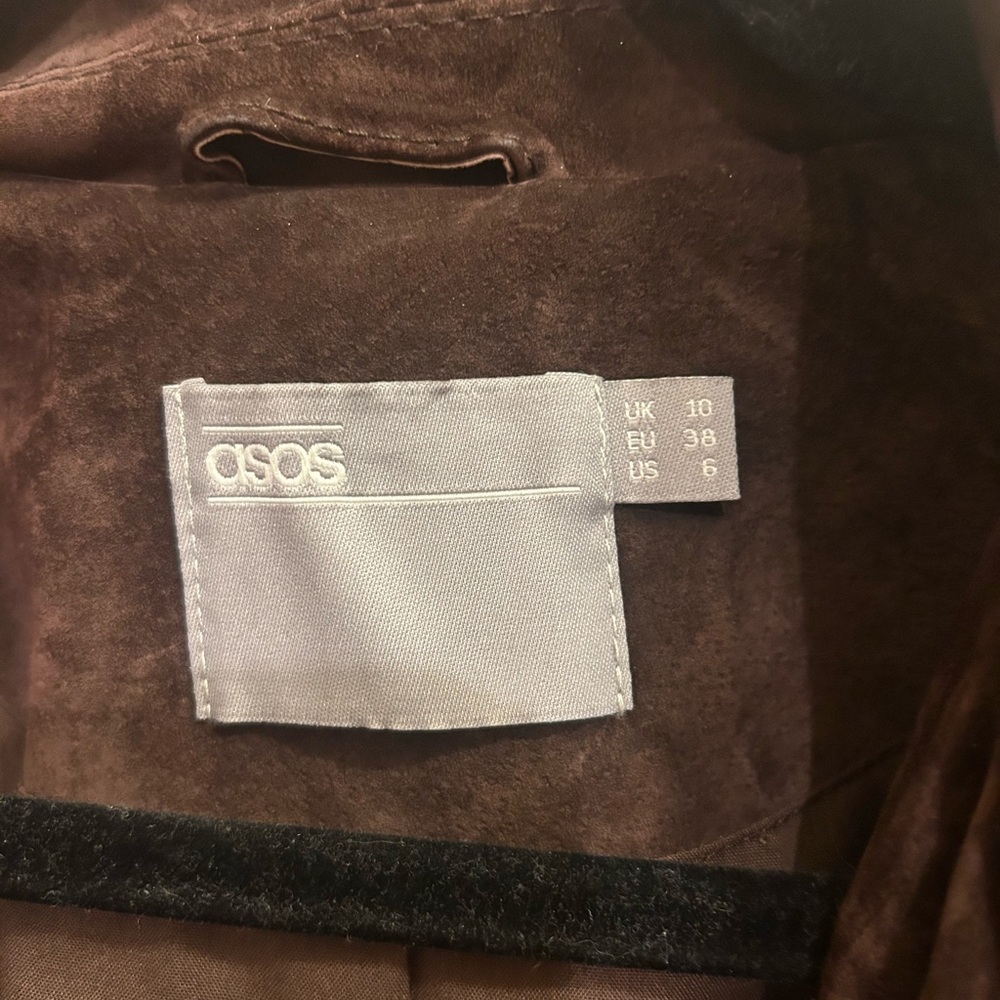 ASOS Brown Suede Moto Jacket - Picture 2 of 4